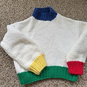 Multicolor Turtleneck Sweater for Women